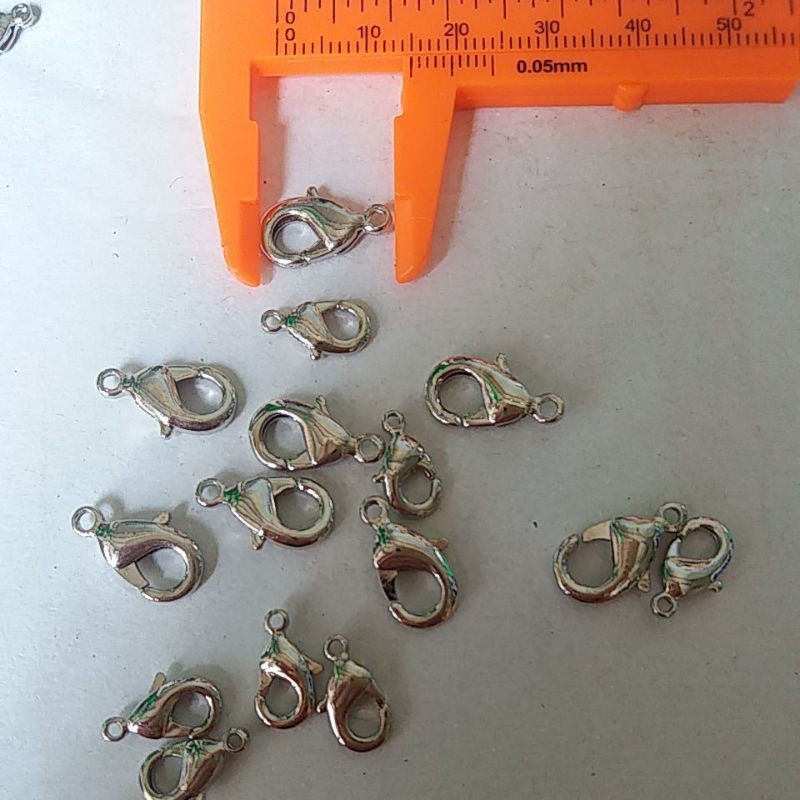5 cái móc càng cua size 12mm- 14mmm-16mm-18mm-20mm làm trang sức
