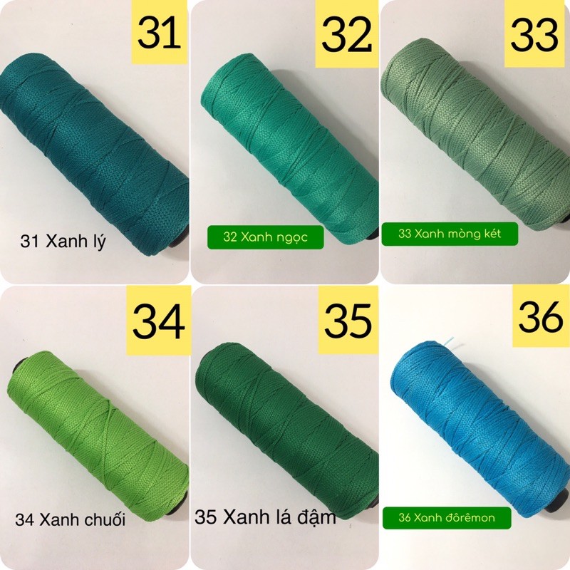 Sợi dệt trơn cotton lõi đen 125gr
