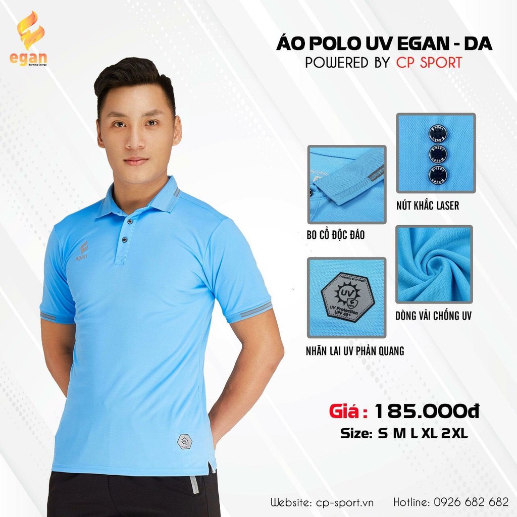 Áo Polo Cổ Trụ Thể Thao Nam Vải Chống Tia UV Cao Cấp Thương Hiệu Egan