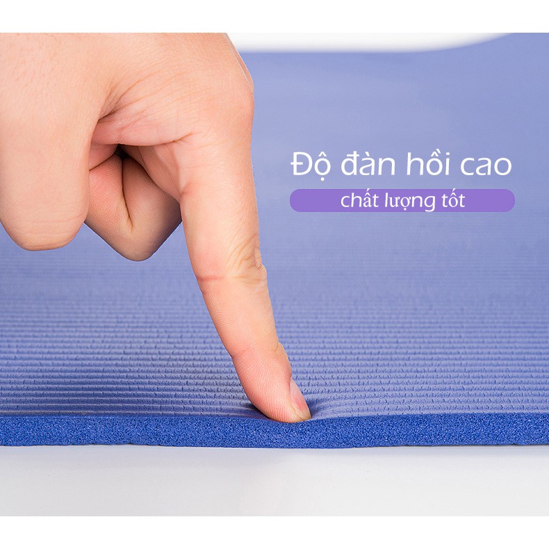 Thảm tập thể dục, Yoga NBR không trơn trược, Thảm Yoga Paledas 10mm kèm dây đeo