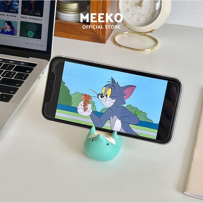 Giá đỡ điện thoại dễ thương Cute Blue, Decor bàn làm việc  MEEKO
