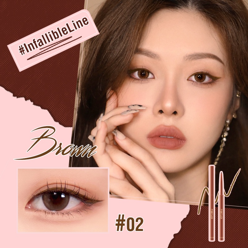 Pinkflash#Bút kẻ mắt dạng Gel mịn không nhòe chống nhòe sắc tố cao