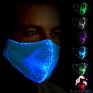 Khẩu trang phát quang đèn LED độc đáo nhiều màu sắc cho nam và nữ