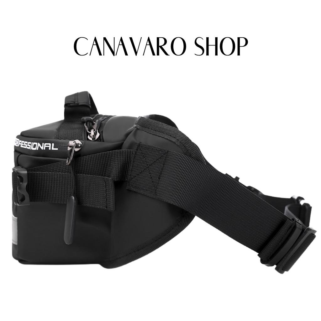 Túi đeo chéo nam,túi bao tử mini vải Canvas phong cách Streetwear đường phố CANAVARO SHOP CN155T