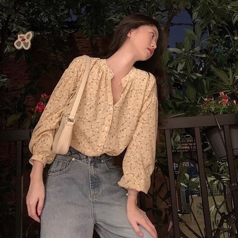 CCVN Áo Sơ Mi Tay Dài Thời Trang Hàn Quốc Cá Tính Cho Nữ