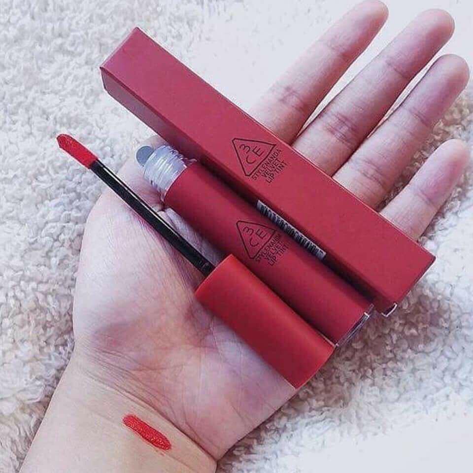 Son 3CE velvet lip tint màu đỏ lạnh mã Private
