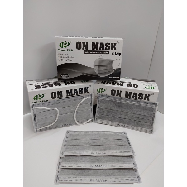 Khẩu trang y tế ON MASK 4 lớp kháng khuẩn chính hãng hộp 50c | BigBuy360 - bigbuy360.vn