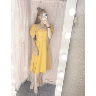 đầm xòe tay bồng