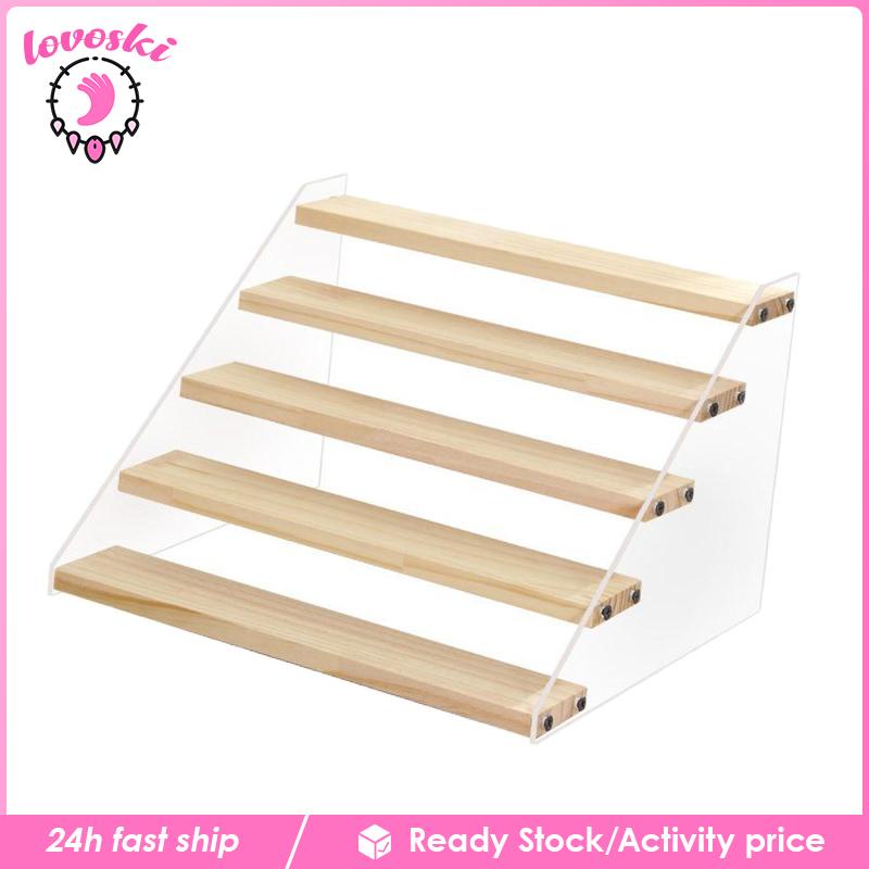 (Hàng Mới Về) Kệ Gỗ Acrylic 5 Tầng Trưng Bày Kính Mắt Giá Đỡ