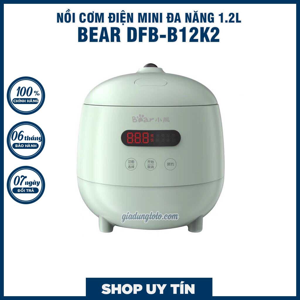 [HÀNG CÓ SẴN] NỒI CƠM ĐIỆN MINI BEAR 1.2L