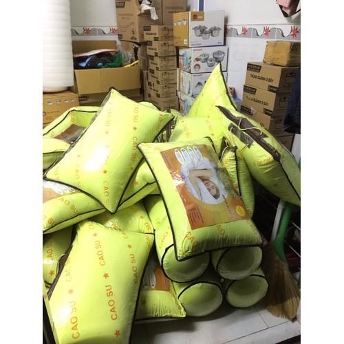 RUỘT GỐI NẰM CAO SU NON THIÊN NHIÊN CAO CẤP KÍCH THƯỚC 35X55 CM-GỐI CAO SU NẰM
