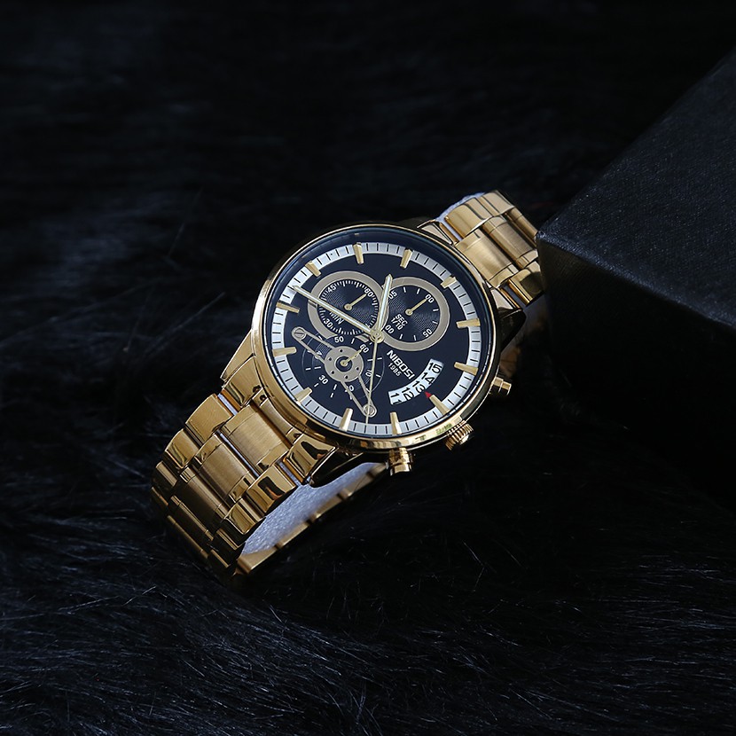 [Tặng vòng tay]Đồng hồ nam NIBOSI chính hãng NI2309-1.09 dây thép đúc đặc 6 kim