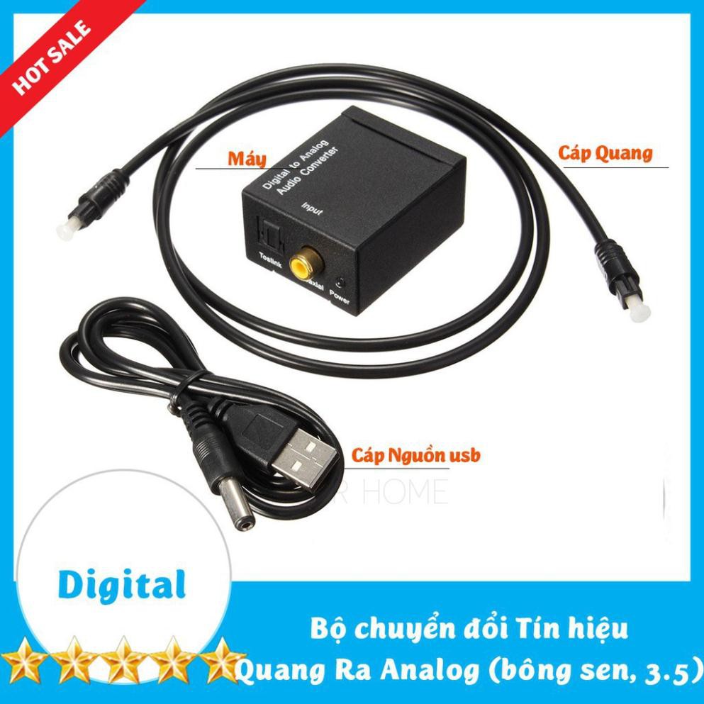 Bộ chuyển đổi Cổng quang Optical sang Audio AV - R/L, Cổng 3,5 Hỗ Trợ Tv 4k Loại Xịn Model 2020 196-96kb