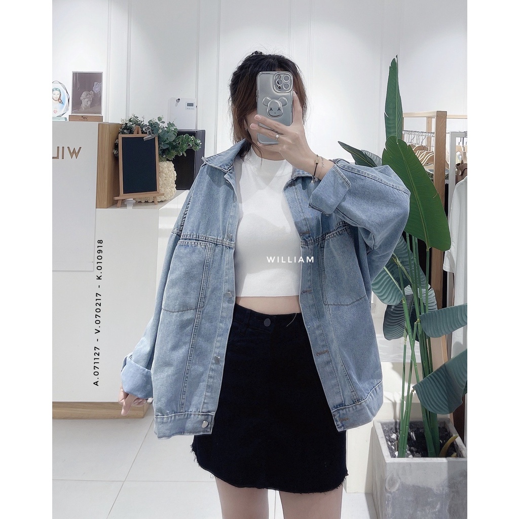 Váy quần jean trơn rách lai 5891