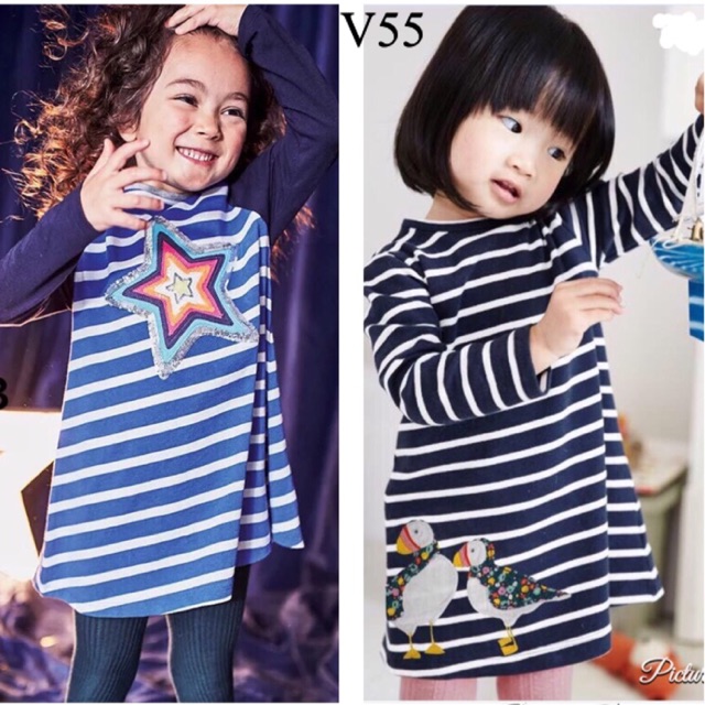 Váy LITTLE MAVEN kẻ 18 tháng - 6 tuổi