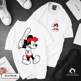 [SIÊU CHẤT] Áo Thun Nam | Áo Thun Cotton Mickey Mouse BÓNG CHÀY Cực Hot