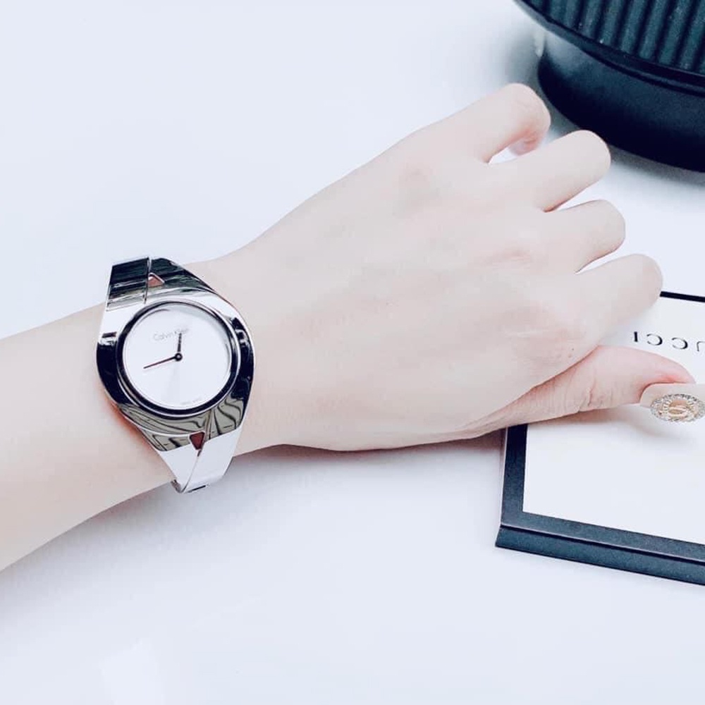 ĐỒNG HỒ NỮ CALVIN KLEIN SENSUAL SILVER DIAL LADIES MEDIUM WATCH