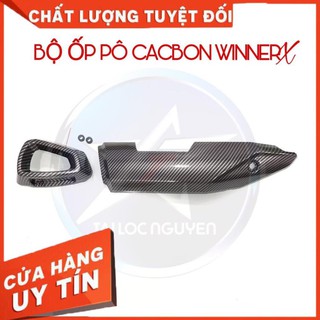 Bộ ốp pô + chụp pô cacbon cho honda winner x