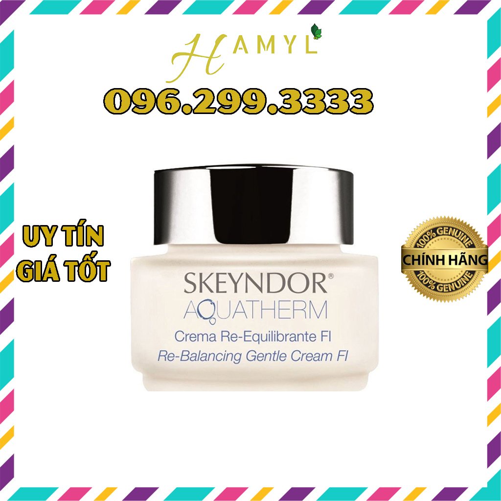 SKEYNDOR Aquatherm Kem dưỡng ẩm dành cho da nhạy cảm thiên dầu Re-balancing Gentle Cream FI