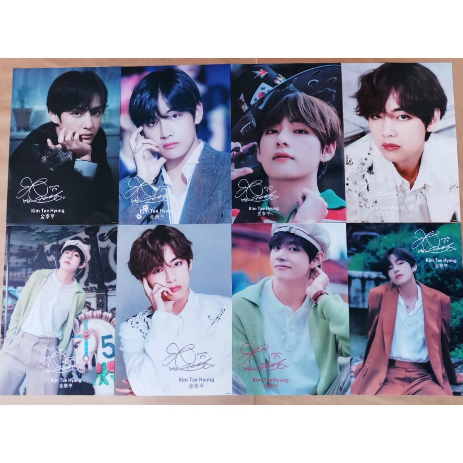 Bộ 8 poster chữ ký BTS có đủ thành viên