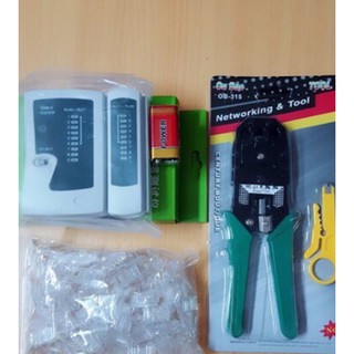 Combo : kìm bấm dây mạng + test mạng