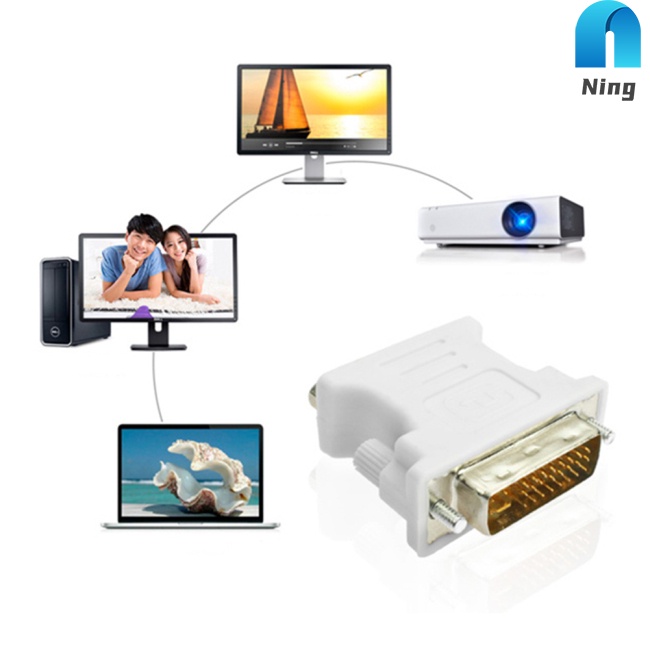 Bộ Chuyển Đổi Ning Dvi-I 24+5 Pin Dvi Sang Vga Đầu Âm Cho Laptop Đồ Họa