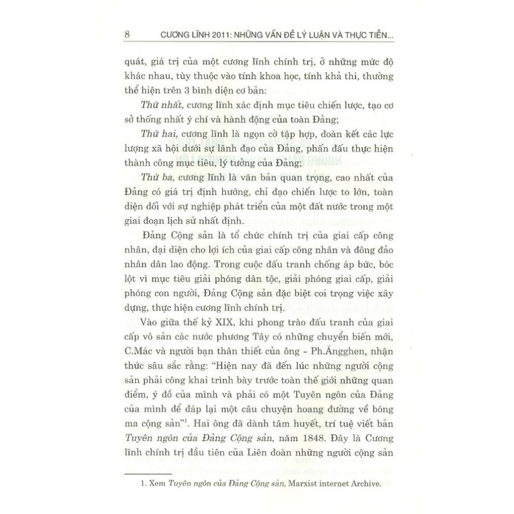 Sách - Cương Lĩnh 2011 - Những Vấn Đề Lý Luận Và Thực Tiễn Qua 10 Năm Thực Hiện - NXB Chính Trị Quốc Gia Sự Thật