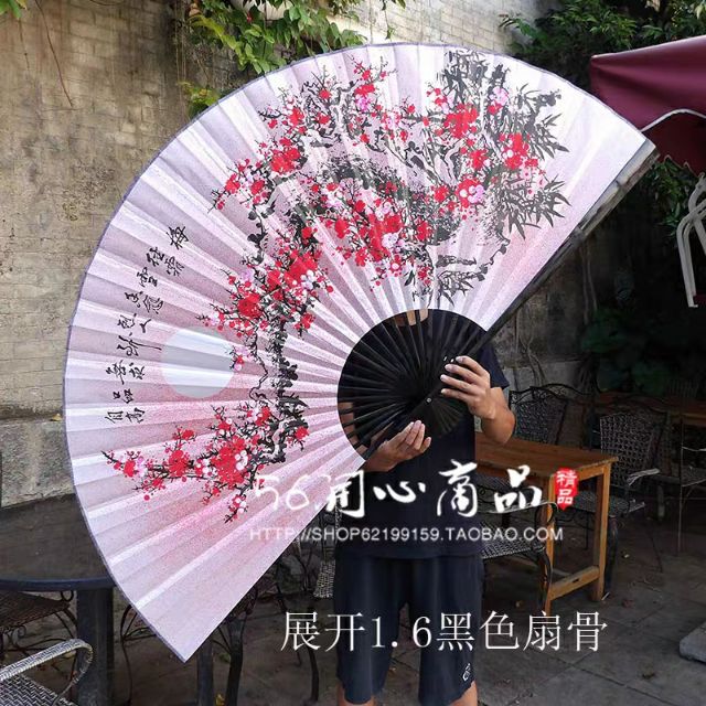 TRANH QUẠT CÀNH ĐÀO CỔ KÍCH THƯỚC 1m6-2m2