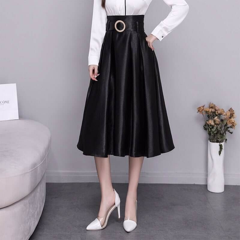 Chân váy da nữ cao cấp kiểu dáng sang trọng QCNP3661