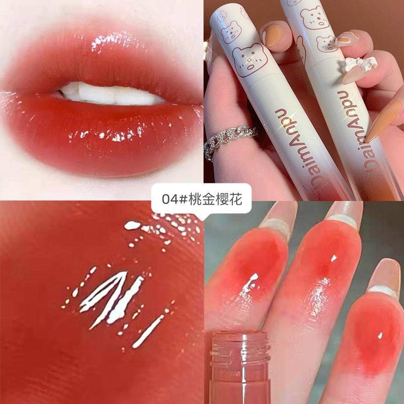 Son bóng dưỡng ẩm kháng nước lâu trôi 6 màu lựa chọn