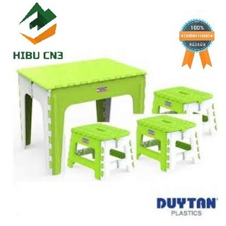 Combo 1 Bàn Xếp + 3 Ghế Xếp Lùn Duy Tân
