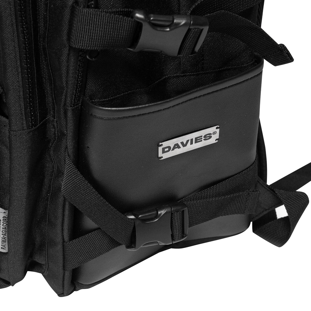 Balo đi học nam nữ màu đen Canvas phối da - GO Backpack Davies