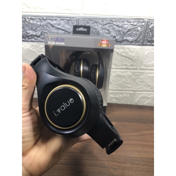 Tai nghe bluetooth choàng đầu chụp tai ivalue A8 có mic đàm thoại - Hàng chính hãng