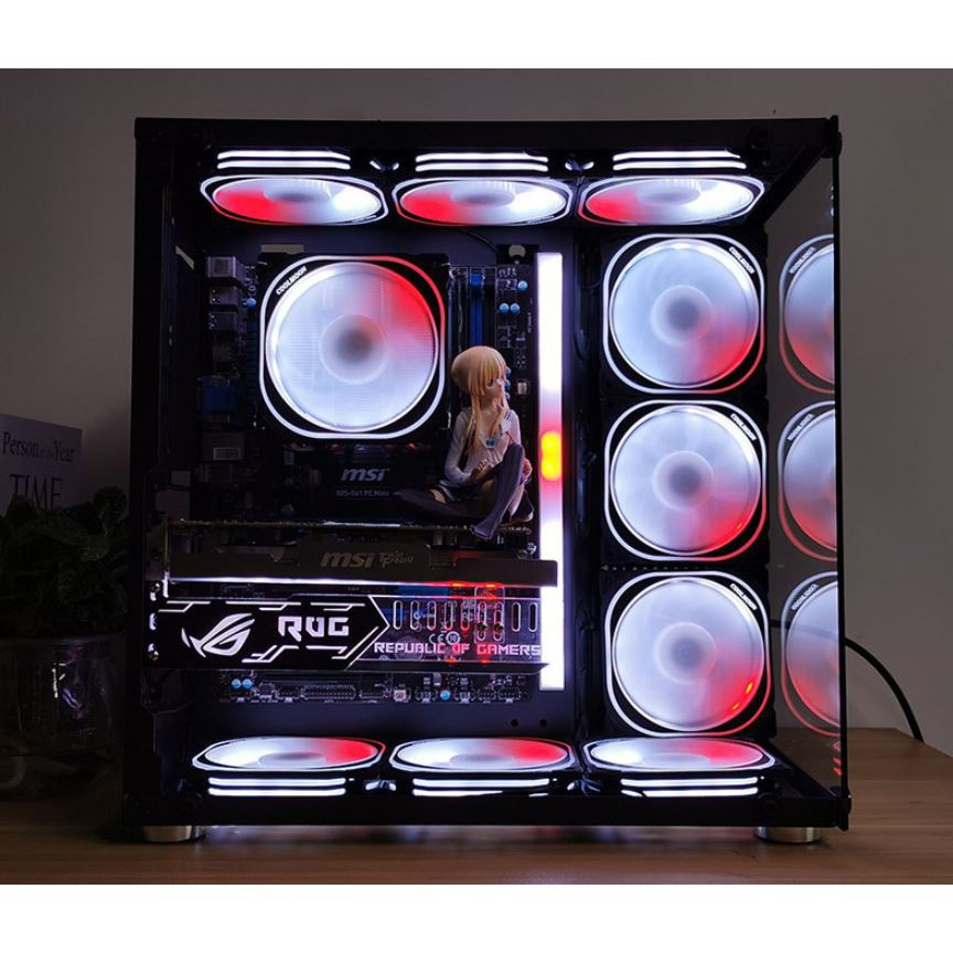 Bộ 2, 3, 4, 5, 6 Quạt Tản Nhiệt, Fan Case Coolmoon U1 Led RGB - Kèm Bộ Hub Sync Main, Đổi Màu Theo Nhạc - Tùy Chọn