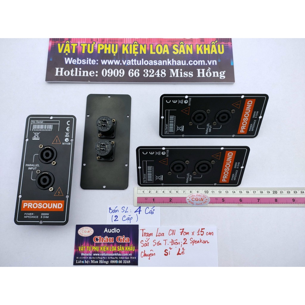 Trạm loa bằng sắt 7cmx15cm 4 cái Audio Châu Gia