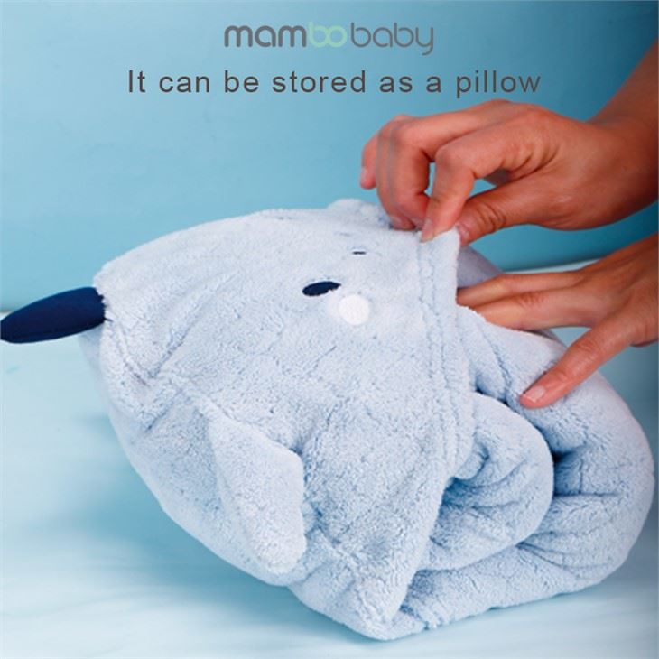 Áo choàng tắm bé Mambobaby khăn tắm có mũ cho bé chất liệu mềm mịn thấm hút nhanh thân thiện với làn da trẻ nhỏ