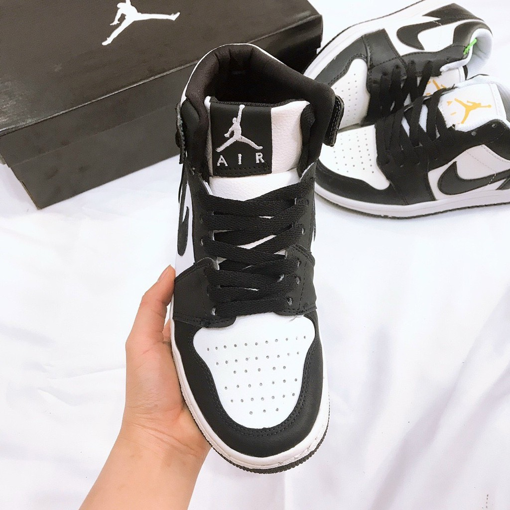 Giày Sneaker Air Jordan Đen Trắng Cao Cấp Full Size Nam Nữ