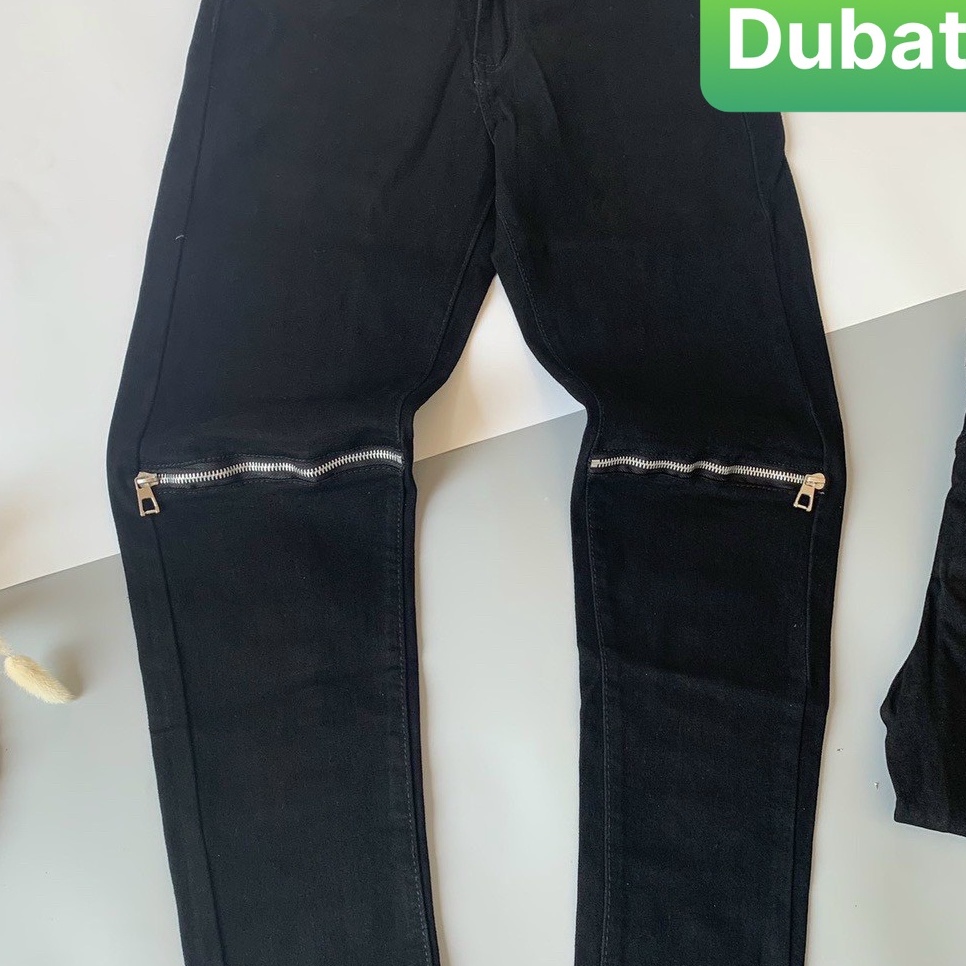 QUẦN JEAN NAM CHẤT BÒ ĐEN KHÓA KIỂU GỐI NHẬT BẢN PHONG CÁCH SÀNH ĐIỆU VIP DB-01 - DUBATI FASHION
