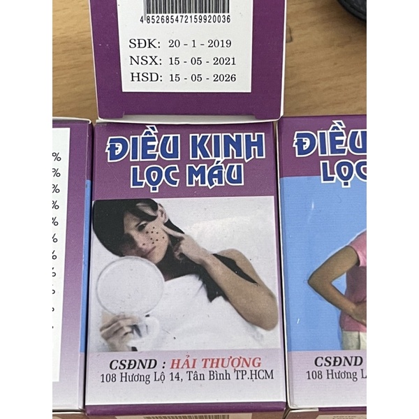 Điều kinh lọc máu hộp 40 viên