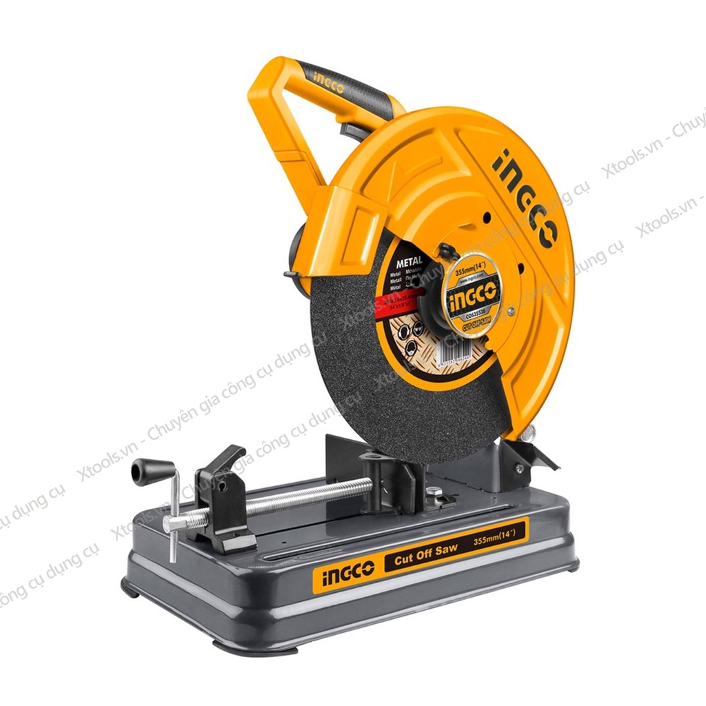 Máy cắt sắt bàn INGCO COS35538 2350W tặng kèm 1 lưỡi cắt máy cắt kim loại lưỡi cắt 355x25.4x3mm bảo hành 6 tháng