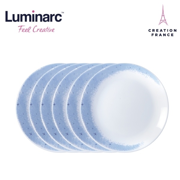 Bộ 6 Đĩa Thuỷ Tinh Luminarc Diwali Starry Night 19cm