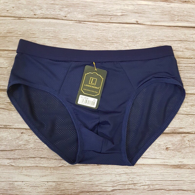 [Hộp 4 cái] quần sịp thông hơi thun lạnh loại chéo( shop bao chất).