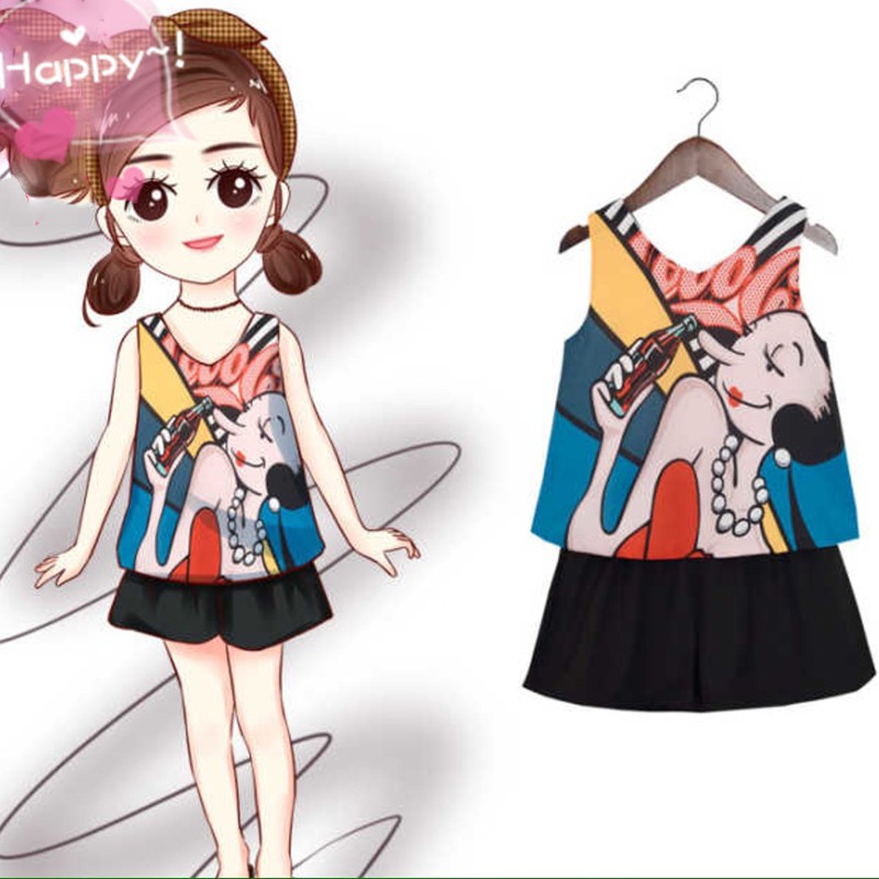 Set quần áo hoạt hình xinh xắn dành cho bé