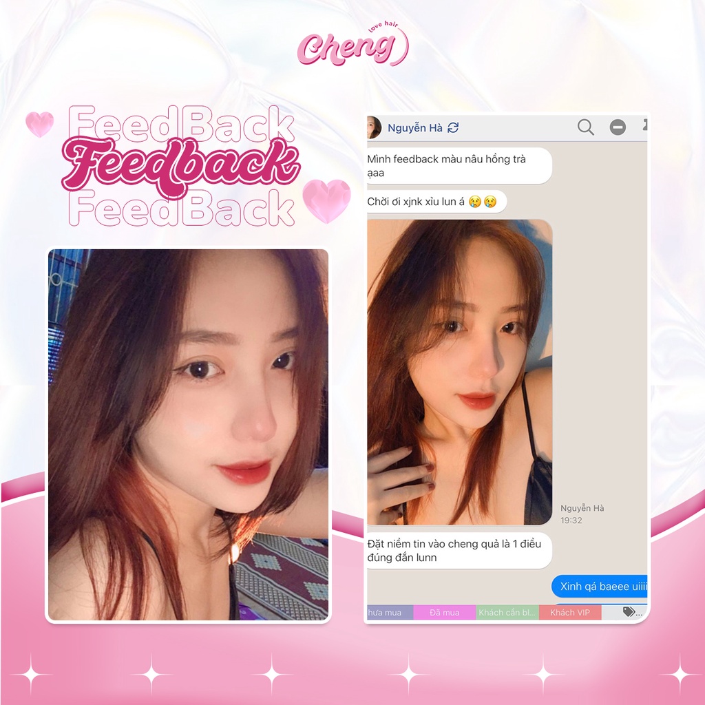 Thuốc Nhuộm Tóc Màu NÂU HỒNG TRÀ Không Tẩy | Chenglovehair, Chenglovehairs