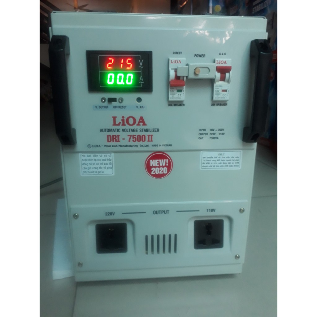 LIOA 7.5KW DẢI 90-250V NEW2020 hàng mới 100% dây đồng