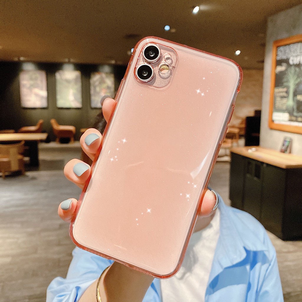Ốp Điện Thoại TPU Mềm Trong Suốt Họa Tiết Ngôi Sao Lấp Lánh Cho iPhone 11 pro MAX 7 8 6S Plus X XR XS MAX