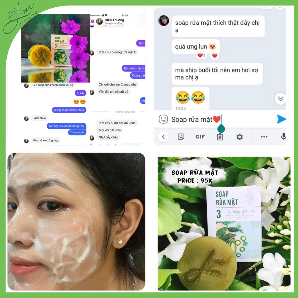 Soáp rửa mặt lim ngăn ngừa mụn loại bỏ bã nhờn giúp làm sáng da - 100% từ thiên nhiên phù hợp với mọi loại da