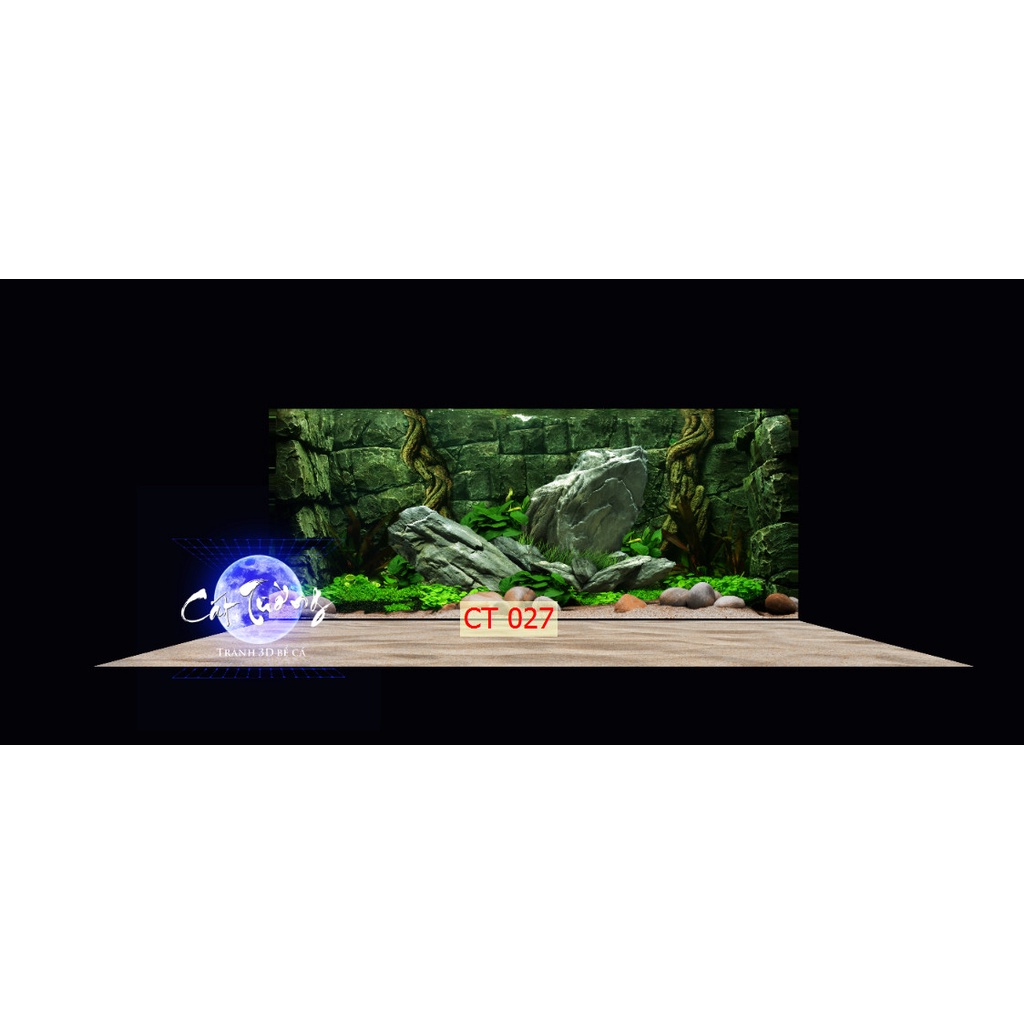 Tranh 3d dán bể cá thủy sinh,in file gốc ra rất đẹp và sắc nét. chất lượng