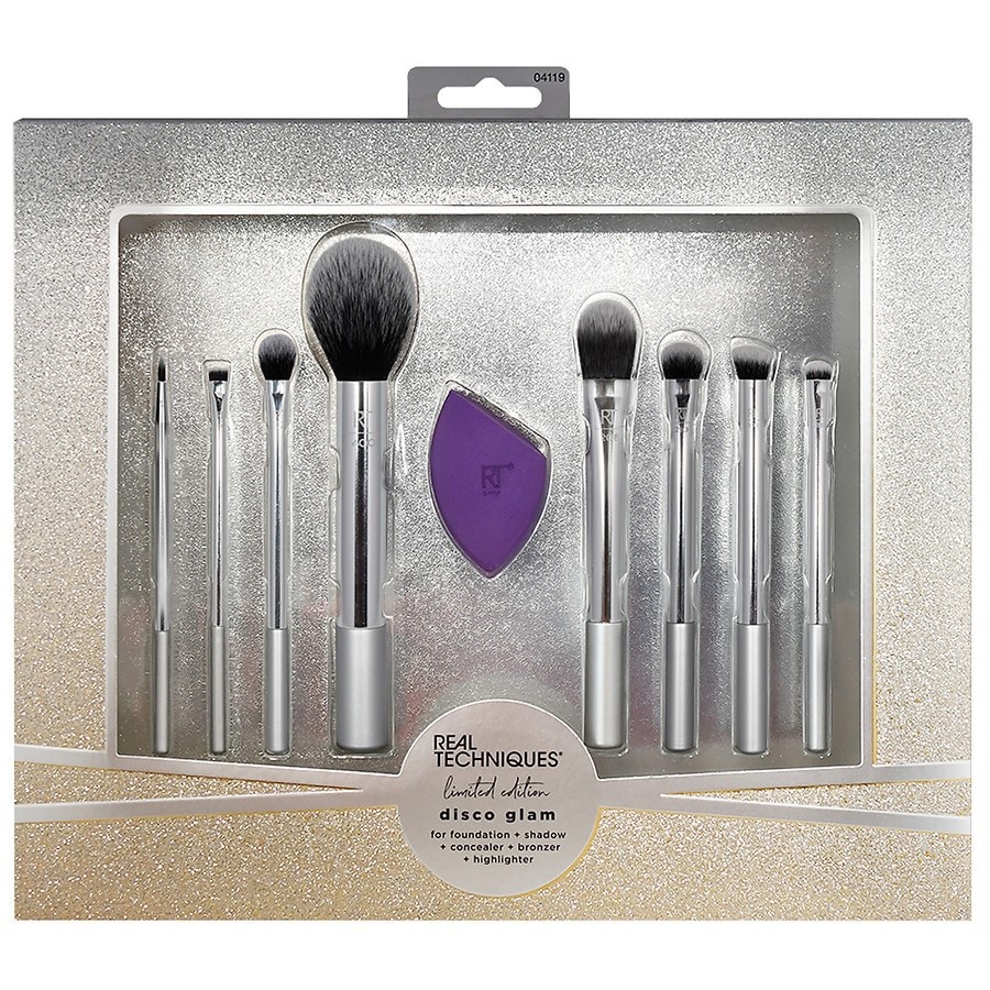  Bộ Cọ Trang Điểm Kèm Mút Tán Real Techniques Disco Glam Set