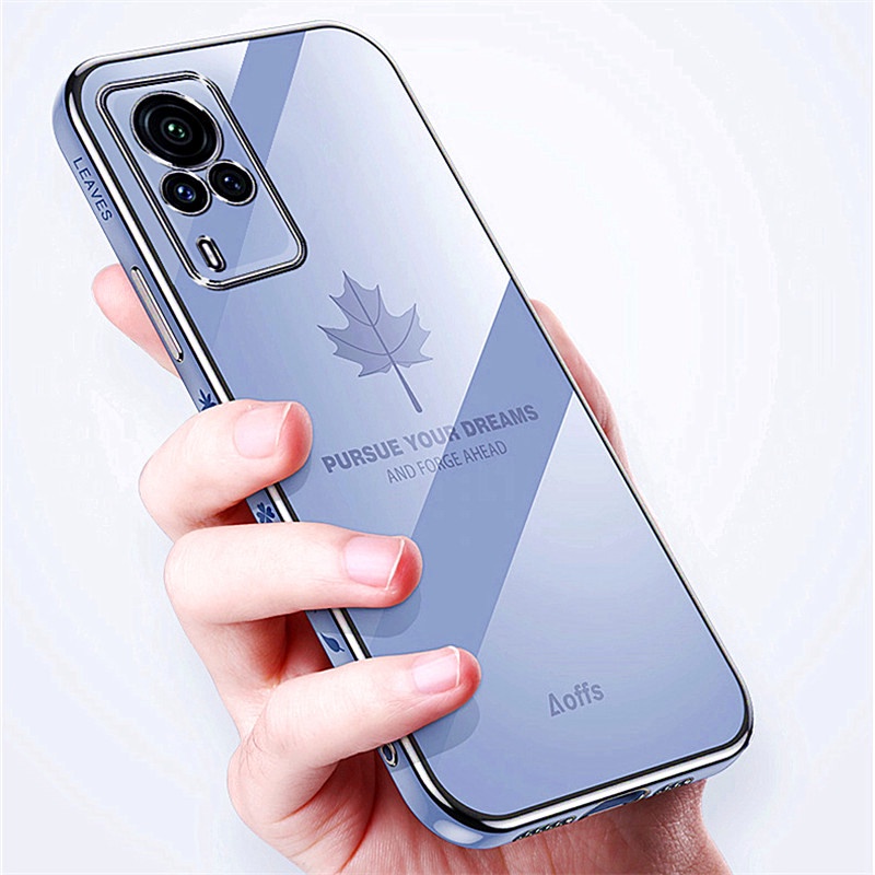 ốp lưng điện thoại mạ sang trọng tương thích với Cho VIVO X80 X80PRO X70 X70PRO X60 X60PRO X50 X50PRO Vỏ silicon mềm TPU có dây buộc case